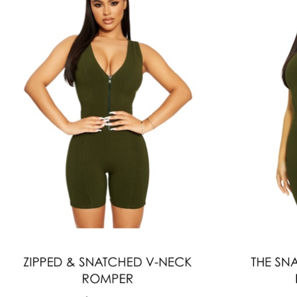 Zipped & snatched romper